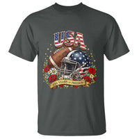 Patriotic Floral Baseball T Shirt USA 250th Anniversary Gift