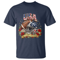 Patriotic Floral Baseball T Shirt USA 250th Anniversary Gift