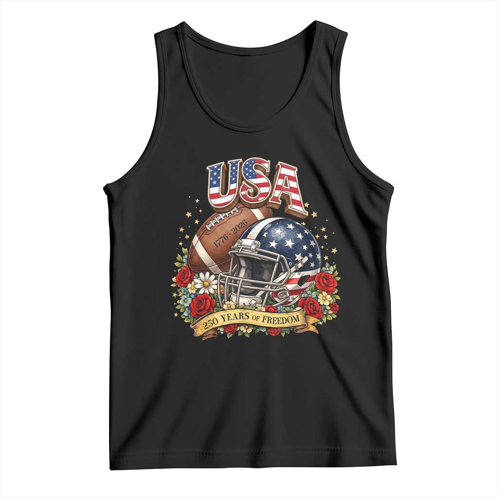 Patriotic Floral Baseball Tank Top USA 250th Anniversary Gift