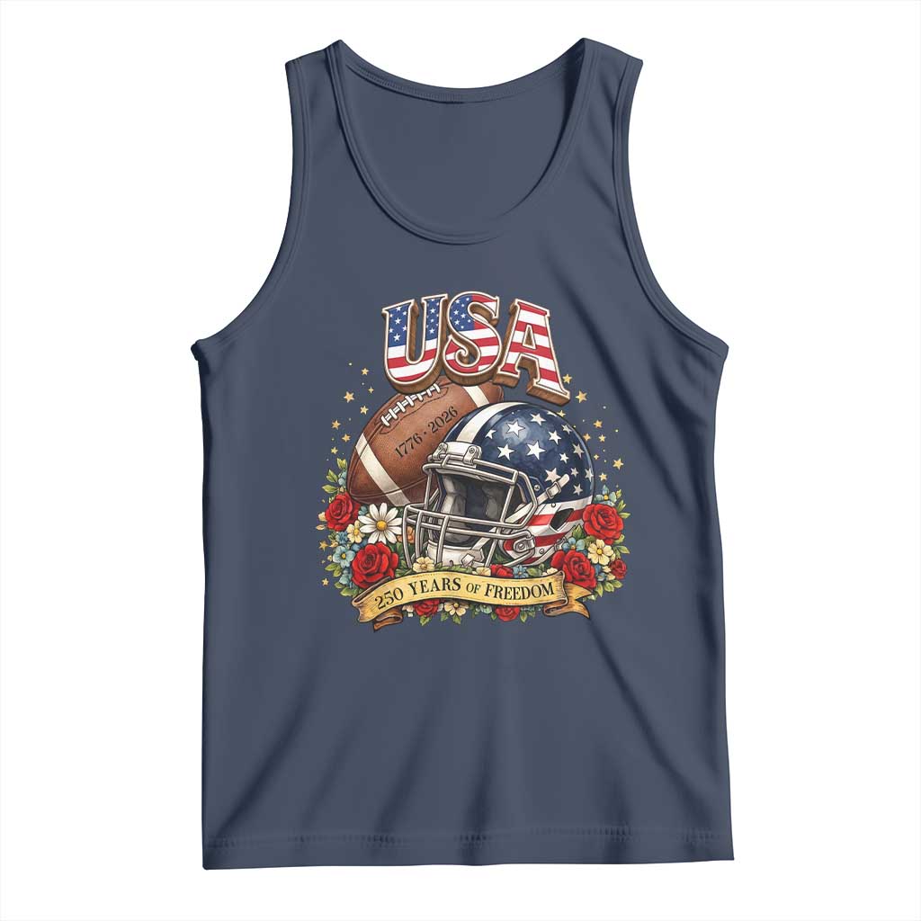 Patriotic Floral Baseball Tank Top USA 250th Anniversary Gift