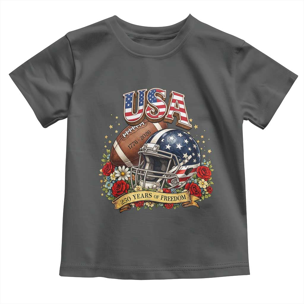 Patriotic Floral Baseball Toddler T Shirt USA 250th Anniversary Gift