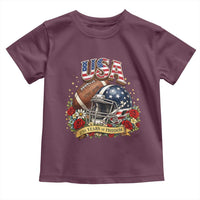 Patriotic Floral Baseball Toddler T Shirt USA 250th Anniversary Gift