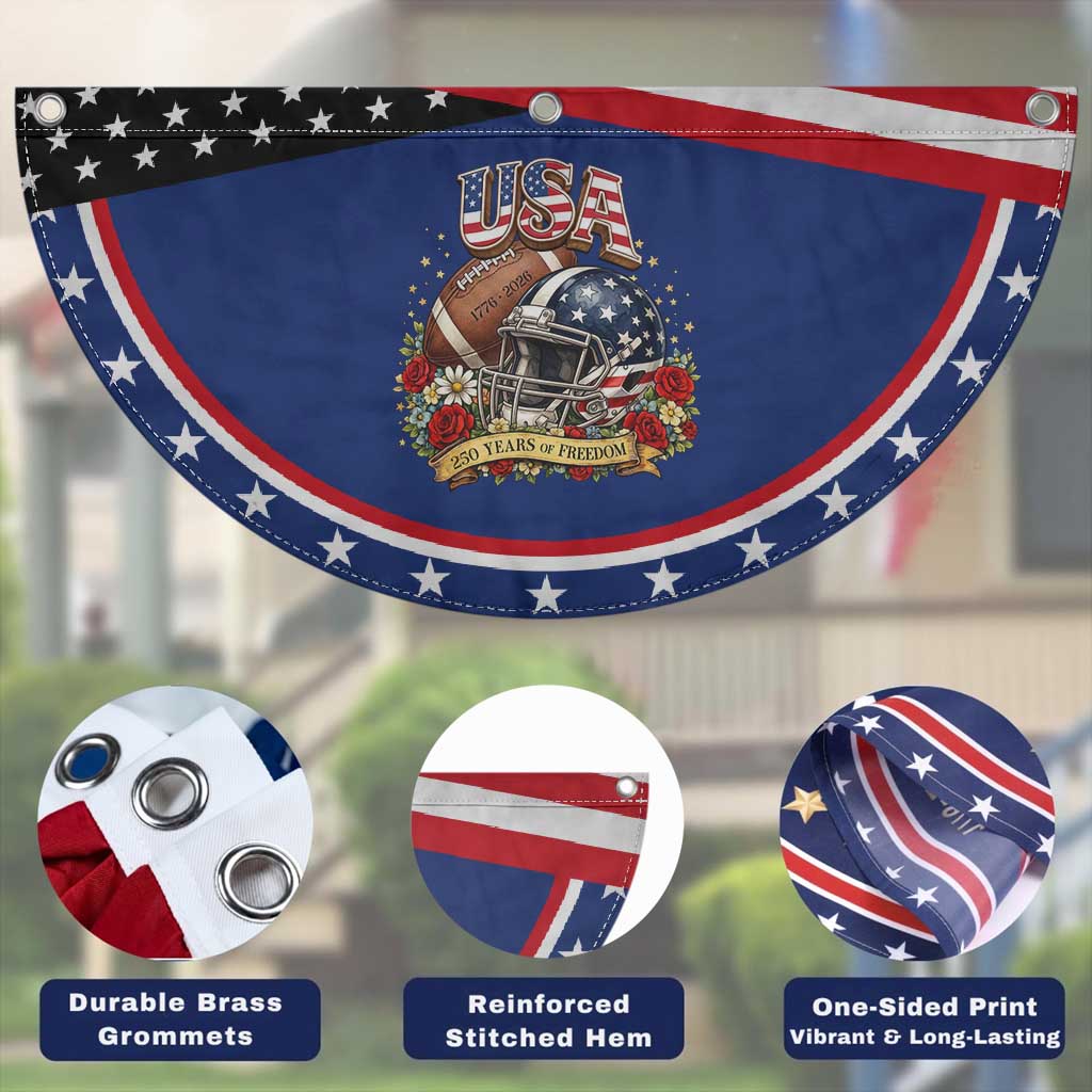 Floral Baseball Graphic Patriotic Fan Flag USA 250th Anniversary Gift