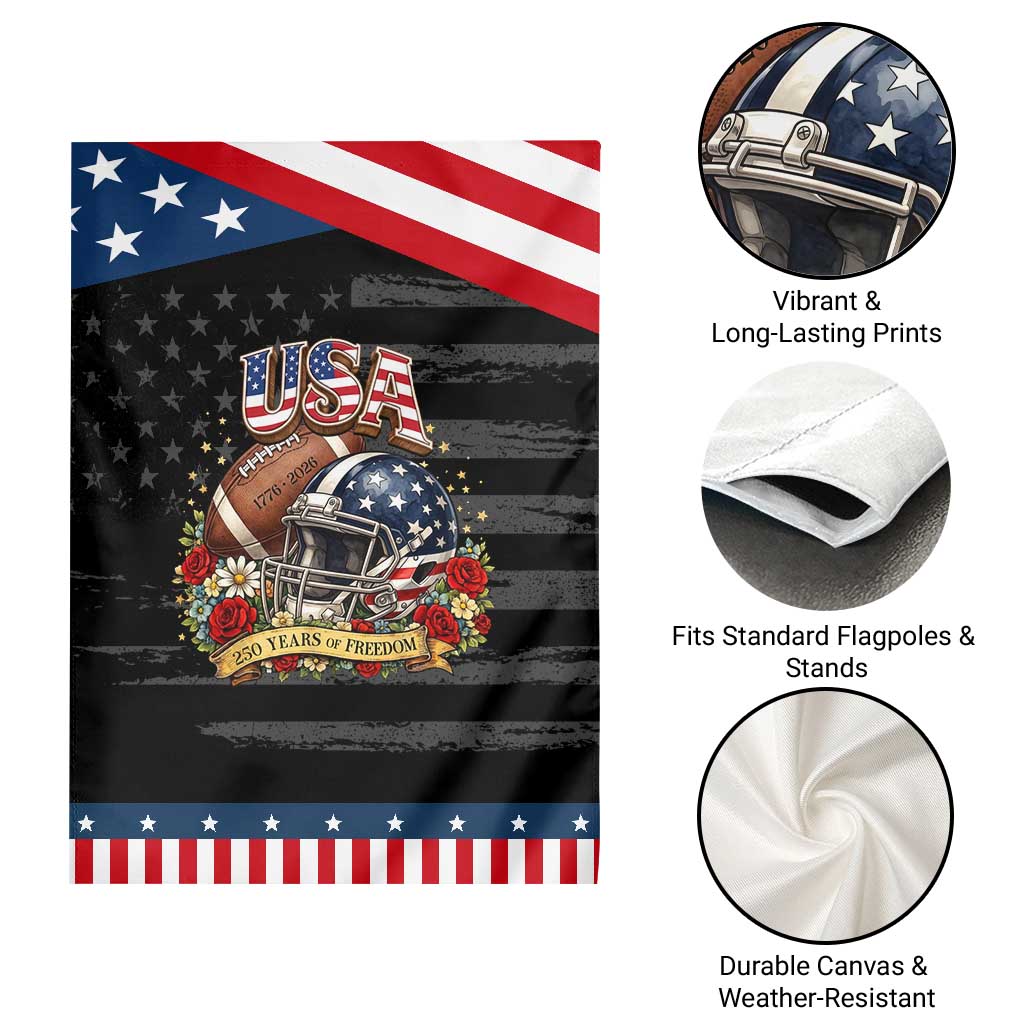 Floral Baseball Graphic Patriotic Garden Flag USA 250th Anniversary Gift