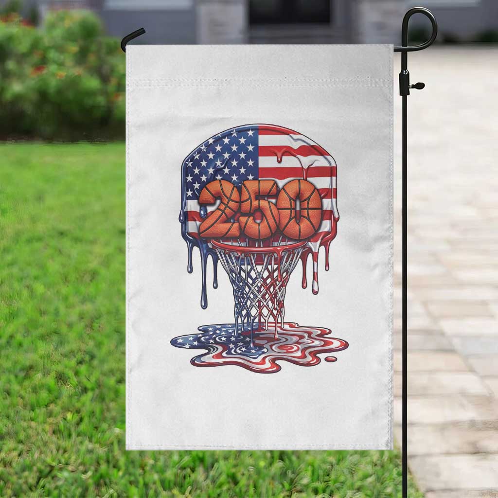 Patriotic Basketball Drip Garden Flag USA 250th Anniversary Gift