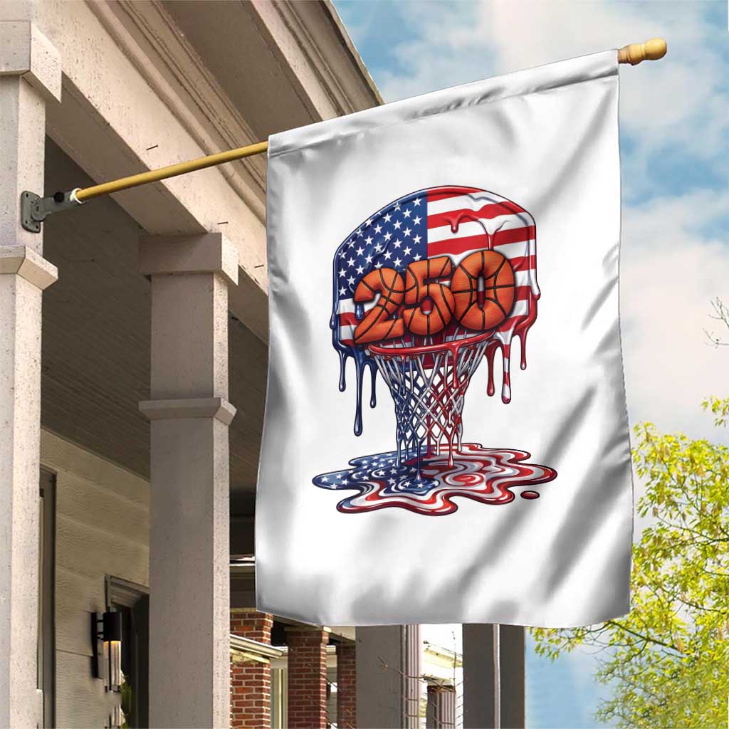Patriotic Basketball Drip Garden Flag USA 250th Anniversary Gift