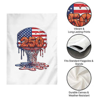 Patriotic Basketball Drip Garden Flag USA 250th Anniversary Gift