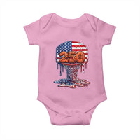 Patriotic Basketball Drip Baby Onesie USA 250th Anniversary Gift