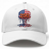 Patriotic Basketball Drip Baseball Cap USA 250th Anniversary Gift