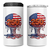 Patriotic Basketball Drip 4 in 1 Can Cooler Tumbler USA 250th Anniversary Gift