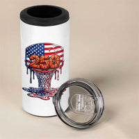 Patriotic Basketball Drip 4 in 1 Can Cooler Tumbler USA 250th Anniversary Gift
