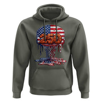 Patriotic Basketball Drip Hoodie USA 250th Anniversary Gift