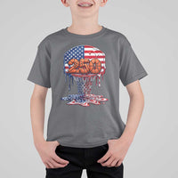 Patriotic Basketball Drip T Shirt For Kid USA 250th Anniversary Gift