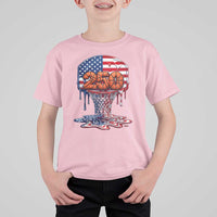 Patriotic Basketball Drip T Shirt For Kid USA 250th Anniversary Gift