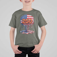 Patriotic Basketball Drip T Shirt For Kid USA 250th Anniversary Gift