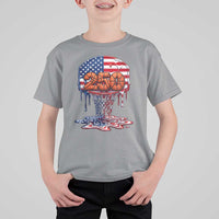 Patriotic Basketball Drip T Shirt For Kid USA 250th Anniversary Gift