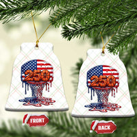 Patriotic Basketball Drip Ceramic Ornament USA 250th Anniversary Gift