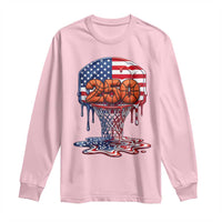 Patriotic Basketball Drip Long Sleeve Shirt USA 250th Anniversary Gift