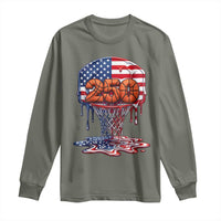 Patriotic Basketball Drip Long Sleeve Shirt USA 250th Anniversary Gift