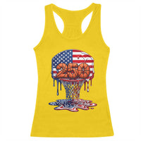 Patriotic Basketball Drip Racerback Tank Top USA 250th Anniversary Gift