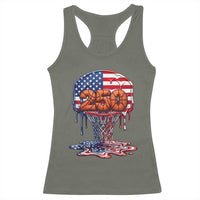 Patriotic Basketball Drip Racerback Tank Top USA 250th Anniversary Gift