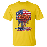 Patriotic Basketball Drip T Shirt USA 250th Anniversary Gift