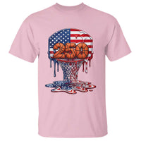 Patriotic Basketball Drip T Shirt USA 250th Anniversary Gift