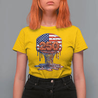 Patriotic Basketball Drip T Shirt For Women USA 250th Anniversary Gift