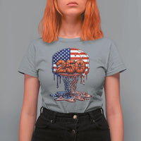 Patriotic Basketball Drip T Shirt For Women USA 250th Anniversary Gift