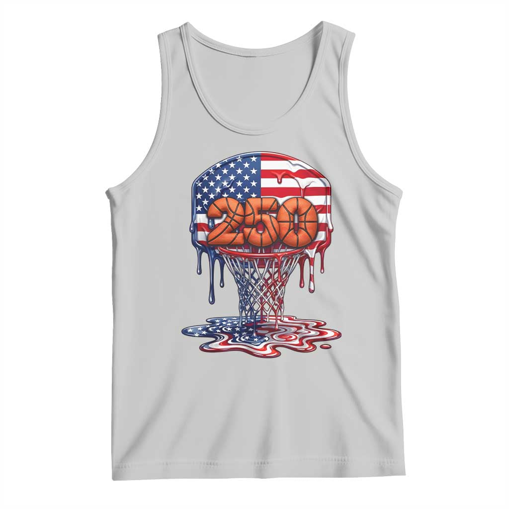 Patriotic Basketball Drip Tank Top USA 250th Anniversary Gift