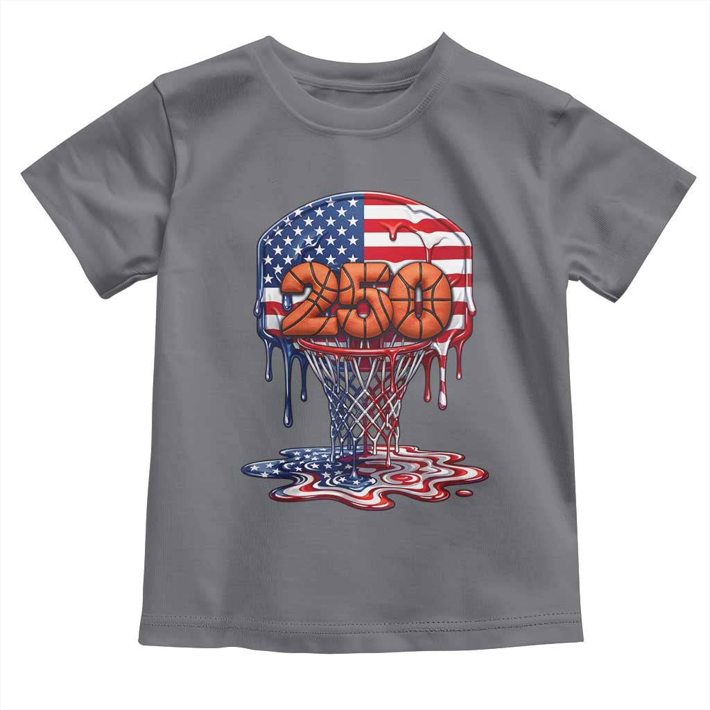 Patriotic Basketball Drip Toddler T Shirt USA 250th Anniversary Gift