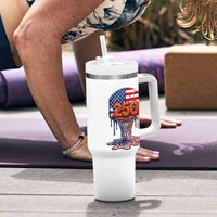 Patriotic Basketball Drip Tumbler With Handle USA 250th Anniversary Gift