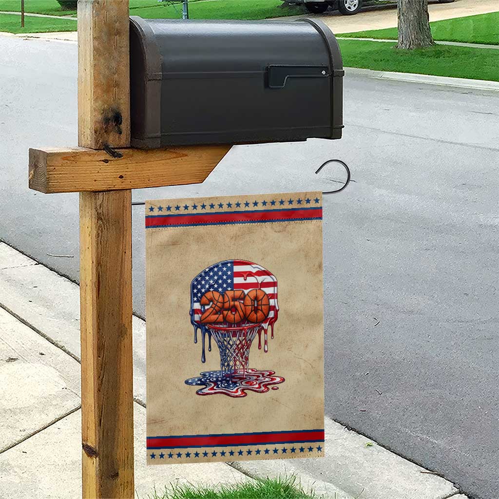 Basketball Drip Patriotic Garden Flag USA 250th Anniversary Gift