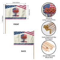 Basketball Drip Patriotic Handheld Flag USA 250th Anniversary Gift TS12