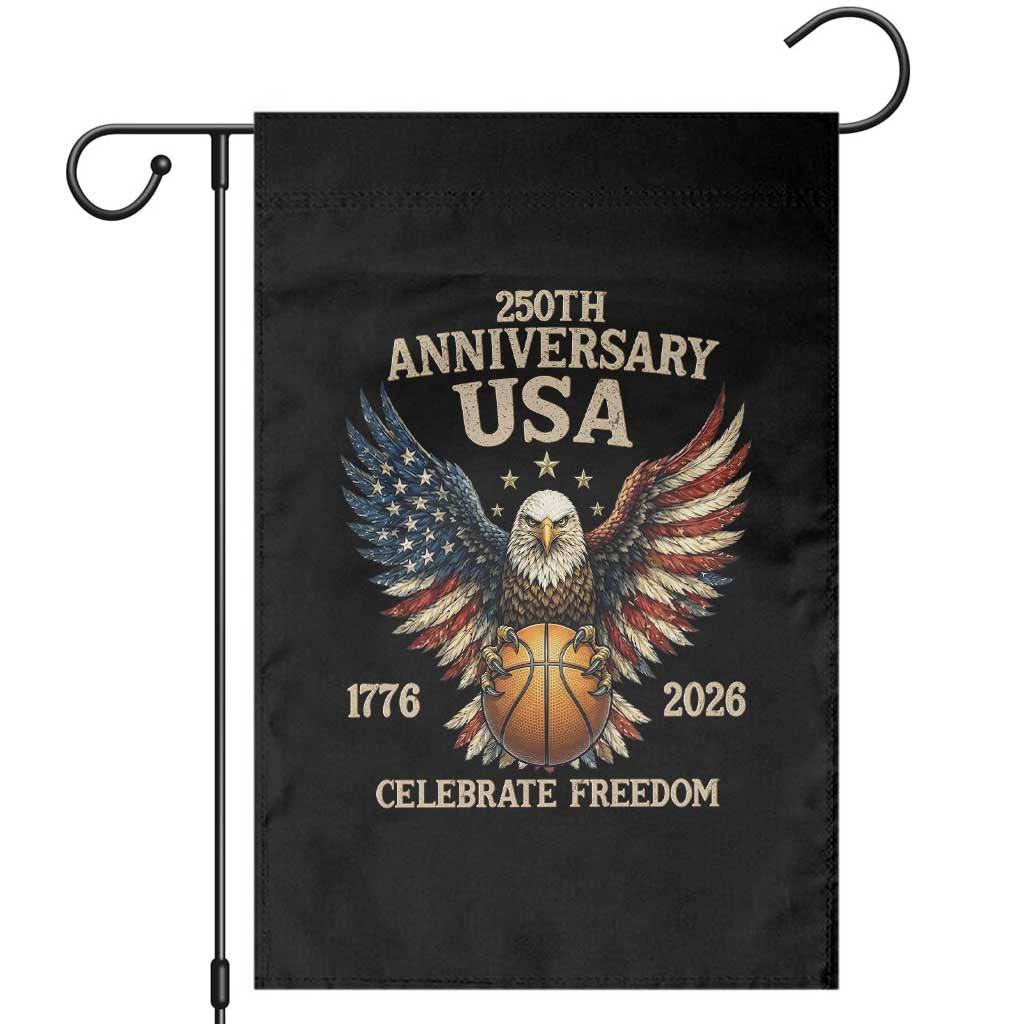 250 Years Of Freedom Basketball Garden Flag Patriotic Athlete Gift