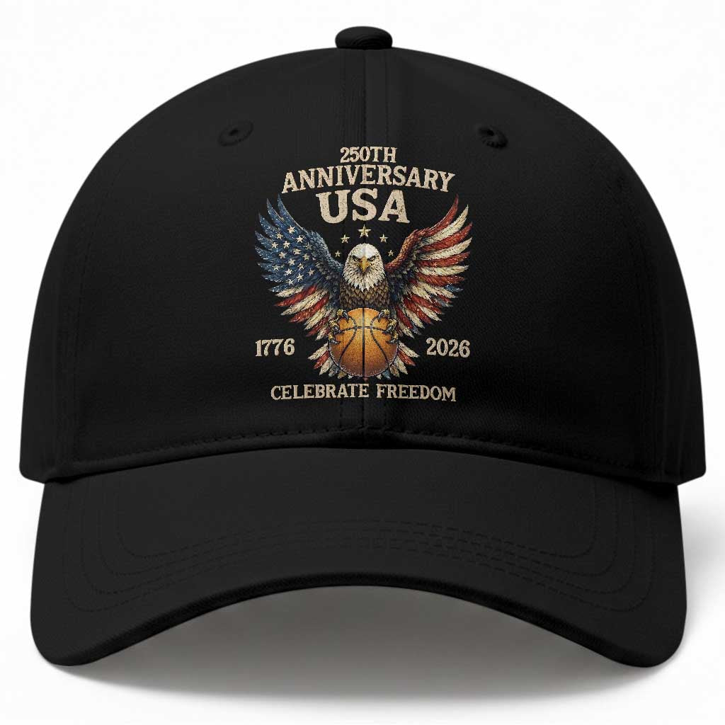 250 Years Of Freedom Basketball Baseball Cap Patriotic Athlete Gift