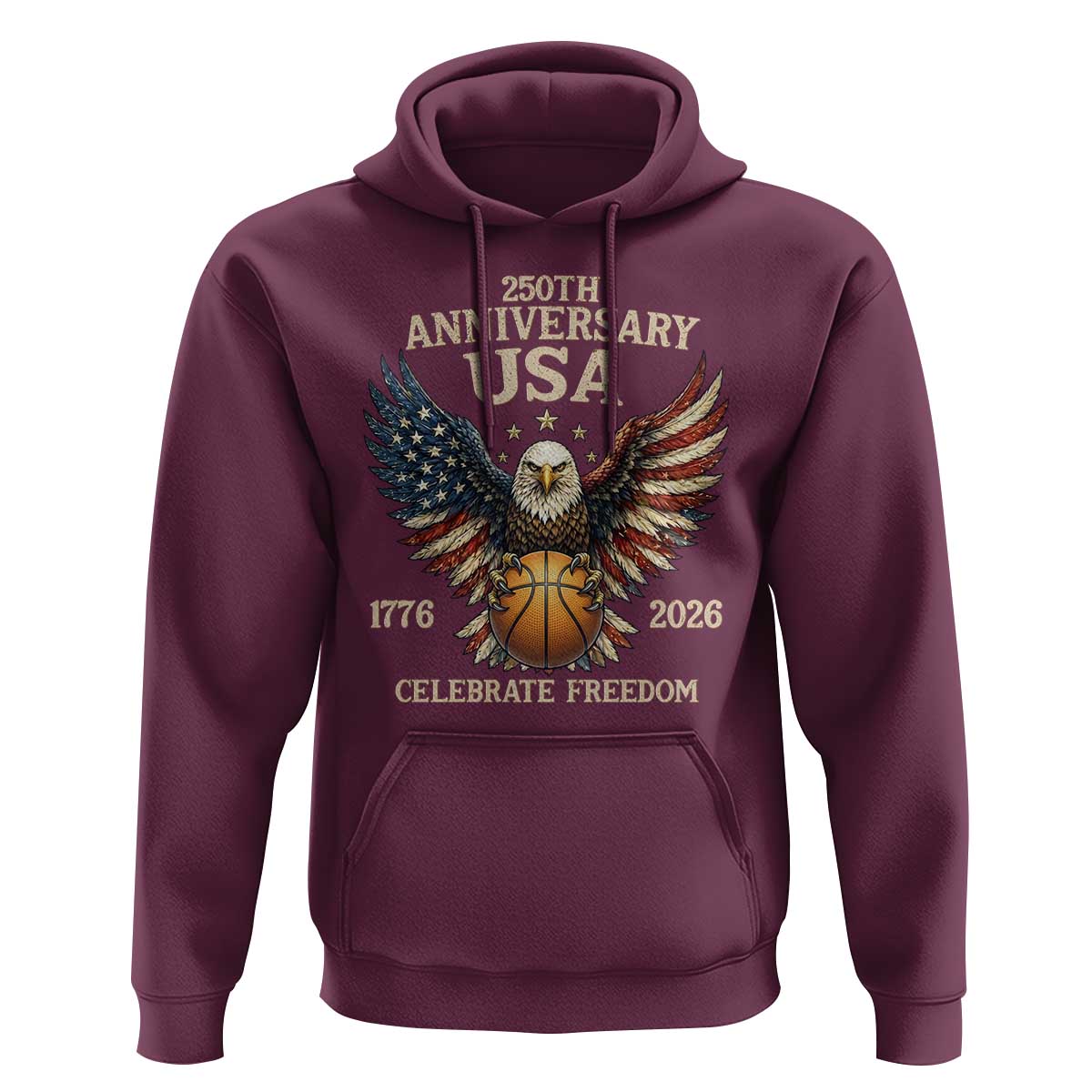250 Years Of Freedom Basketball Hoodie Patriotic Athlete Gift