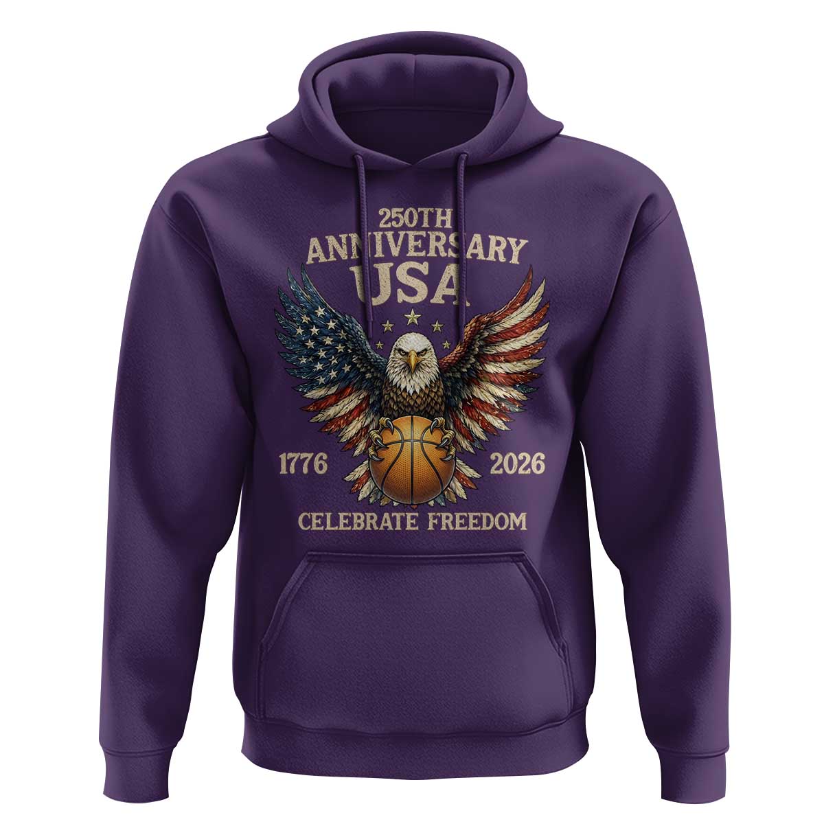 250 Years Of Freedom Basketball Hoodie Patriotic Athlete Gift