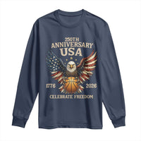 250 Years Of Freedom Basketball Long Sleeve Shirt Patriotic Athlete Gift