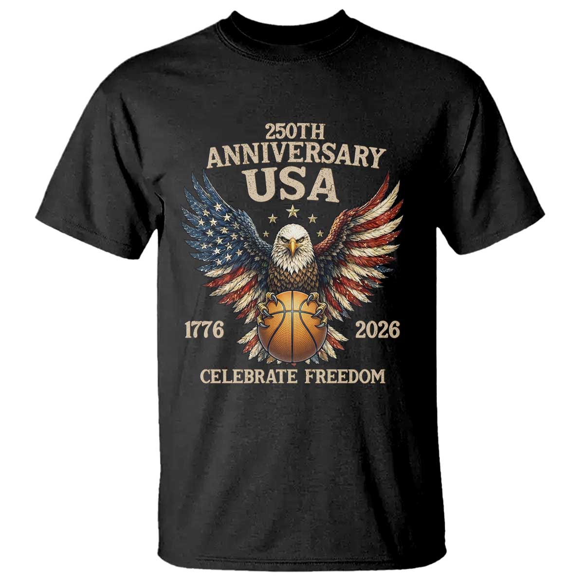 250 Years Of Freedom Basketball T Shirt Patriotic Athlete Gift