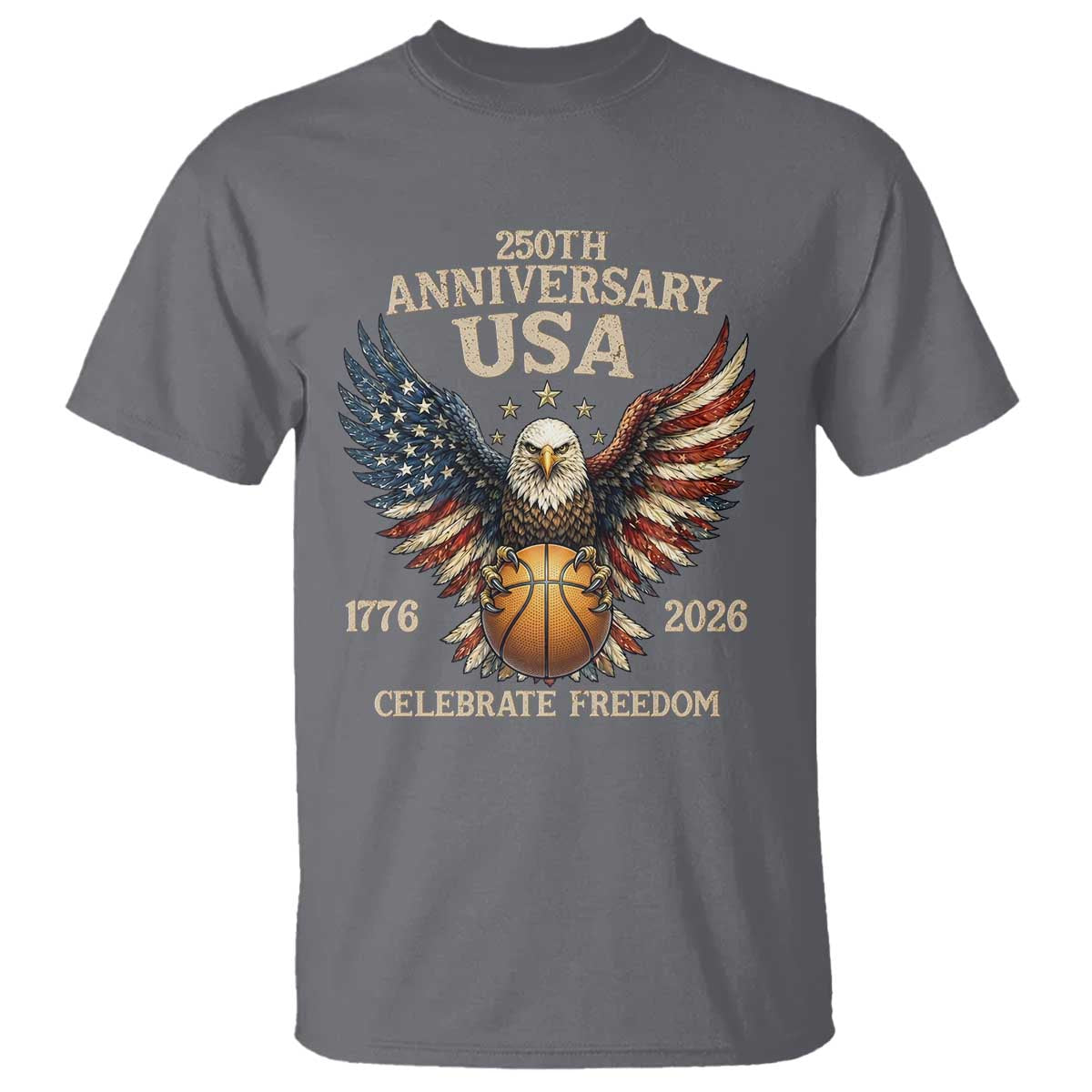 250 Years Of Freedom Basketball T Shirt Patriotic Athlete Gift
