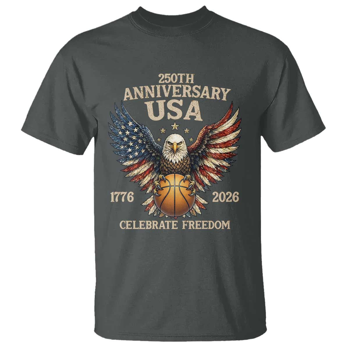 250 Years Of Freedom Basketball T Shirt Patriotic Athlete Gift