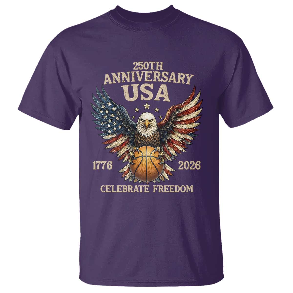 250 Years Of Freedom Basketball T Shirt Patriotic Athlete Gift