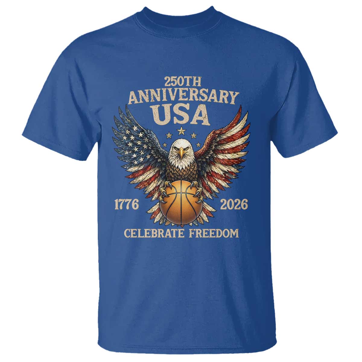 250 Years Of Freedom Basketball T Shirt Patriotic Athlete Gift
