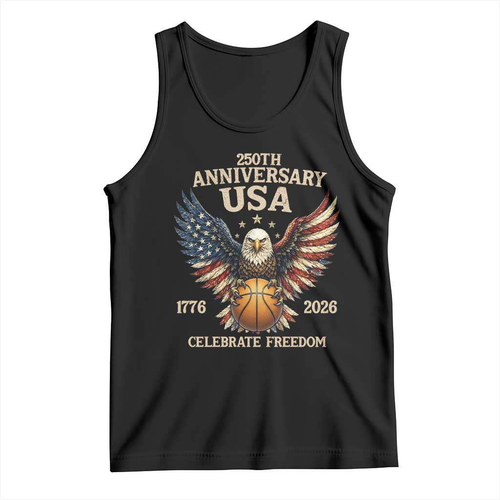 250 Years Of Freedom Basketball Tank Top Patriotic Athlete Gift