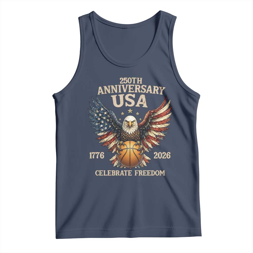 250 Years Of Freedom Basketball Tank Top Patriotic Athlete Gift