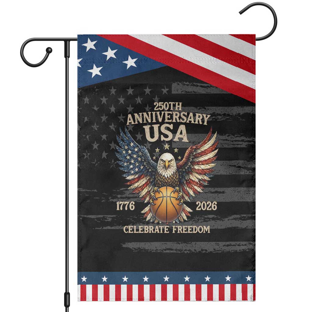 250 Years Of Freedom Basketball Patriotic Garden Flag Athlete Gift