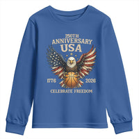 250 Years Of Freedom Basketball Youth Sweatshirt Patriotic Athlete Gift