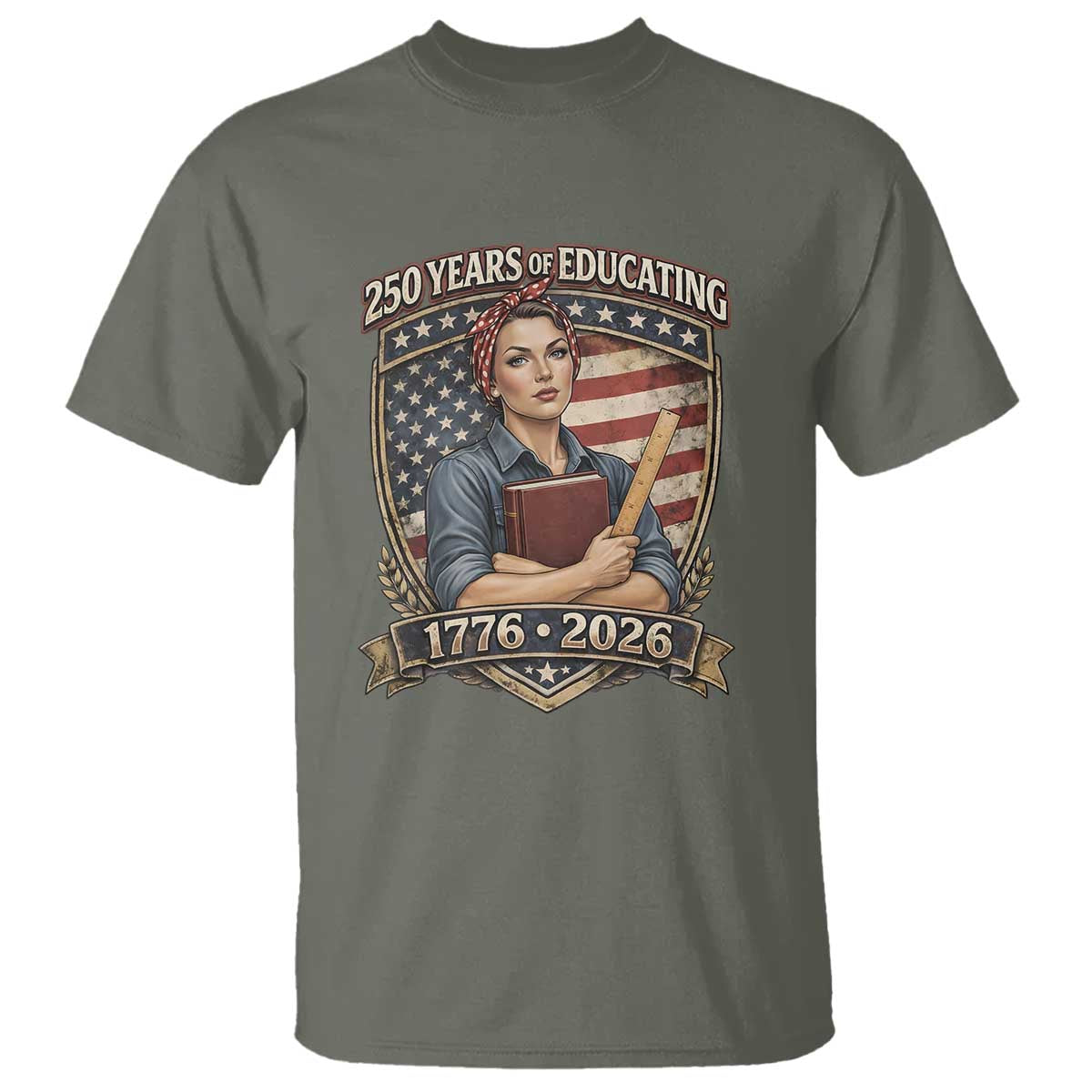 250 Years Of Educating America T Shirt Proud Teacher Patriotic Gift