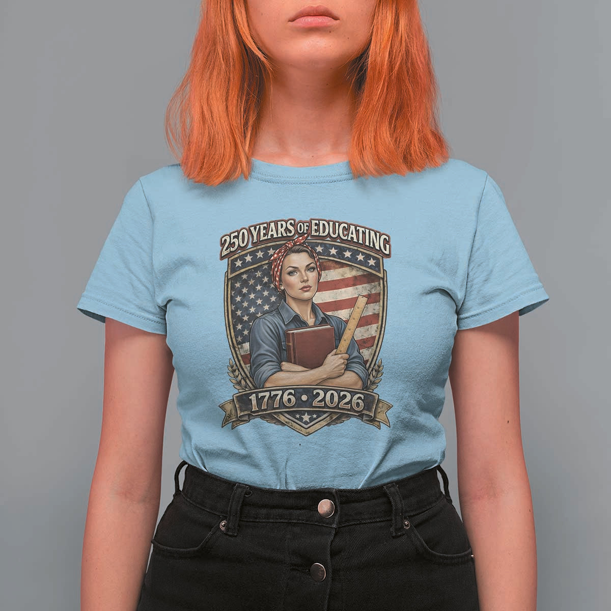 250 Years Of Educating America T Shirt For Women Proud Teacher Patriotic Gift